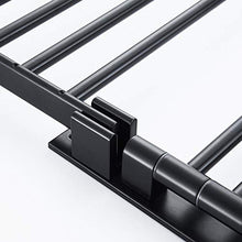 JRMM Porta Asciugamani con Mensola da Bagno, Portasciugamani da Parete con 180° Rotazione Barre Porta Asciugamani, Portasciugamani con 5 Pezzi Ganci,per Bagno,Cucina, Servizi igieniciBlack-40cm