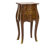 Way Home Store Comodino 3 cassetti ed antina intarsiato Noce