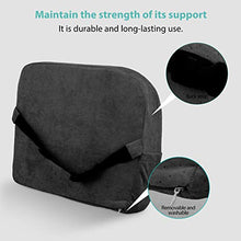 STOBOK Schienale Cuscino di Supporto di Memoria di Cotone Sedia Cuscino Ammortizzatore Posteriore Lombare Sedia Seta Posteriore Cuscino per Home Office Donna Incinta Uso Nero