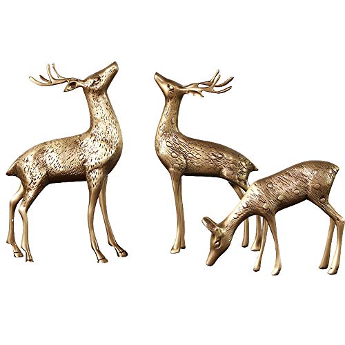 MGWA ornamenti di lusso decorazione per ingresso di vino armadio Fawn europeo soggiorno casa TV Cabinet decorazioni 20 x 33 cm (dimensioni: grande)