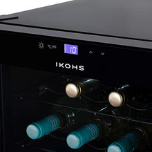 CREATE IKOHS WINECOOLER L - Cantinetta da 16 bottiglie, 46 l, 70 W, luce LED, display digitale, 3 ripiani, doppio isolamento, zone con temperatura da 11 a 18 gradi, ripiani in acciaio inox
