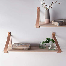 Semplicità Elegante Scaffale a Muro Scaffalature Galleggianti Scaffali Semplici Cintura in Pelle Massiccia Libreria per Libri in Laminato Multifunzione, 2 Dimensioni, HJJ, Legna, 70x25cm