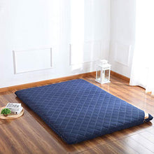 Morbido Doppia Giapponese Sleeping Pad Spessore 7cm per Dormitorio per Studenti,Spesso Pieghevole Materasso Futon,Traspirante Materasso Tatami Blu 100x200cm(39x79inch)