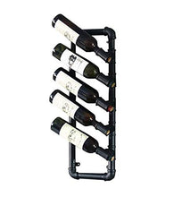 Portabottiglie per Vino squisita Portabottiglie a Parete in Metallo Pipa ad Acqua Espositore per Vino D'uva Retro Vento Industriale Red Winede Down Rack 24 * 68cm Rack di stoccaggio