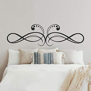 T-MK377 - Adesivi per testiera del letto, 40 x 140 cm, colore: Nero