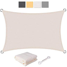 MEILINL Tenda da Vela Parasole Impermeabile Rettangolare, Vela Ombreggiante Garden Shade Sail Breathable UV Protection Canopy Sail per La Prevenzione Dell'abrasione (Varie Dimensioni),Weiß,2 * 2