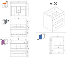 Mobile bagno Milet antracite venato