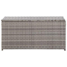 BIGTO - Scatola portaoggetti da giardino in rattan, 100 x 50 x 50 cm, colore: Grigio
