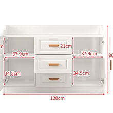 AWYJ Credenza Governo di immagazzinaggio Legno Credenza Buffet Governo di immagazzinaggio Ingresso Cucina Sala Console Tavolo Console (Color : Wood, Size : 120x40x80cm)