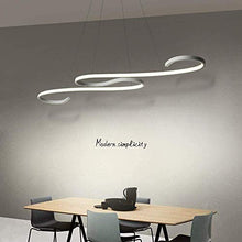 N/Z Home Equipment 46w LED for Kitchen Island Dining Table Bar Living Room Office Study Modern Ring Art White Shade Height Adjustable Dimming with Remote Easy to Tall