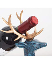 JL Tabletop Wine Rack, Vino Bottle Holder, Cervo Wine Forma mensola del Supporto della cremagliera del Vino del Metallo Scultura pratici Artigianale Pagina Caduta Decorazione Decorazione for la casa