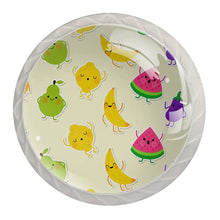 Maniglie per cassetti Manopole per cassetti Manopole rotonde Confezione da 4 per armadietto, cassetti, cassettiere, cassettiere ecc - Frutta