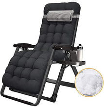 Zero Gravity Lounge Chair Patio Recliners Patio Deck Chair Pieghevole Regolabile reclinabile con portabicchieri e poggiatesta (colore : sedia+cuscino c)-sedia+cuscino B