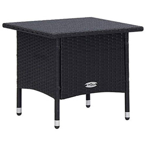 FAMIROSA Set Divani da Giardino 2 pz con Cuscini in Polyrattan Nero-0231