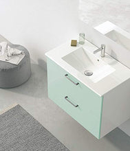 Randalsa Mobile Nexo 80 cm | Verde | 81 x 81 x 46 cm | Mobile con 2 cassetti + lavabo in Ceramica