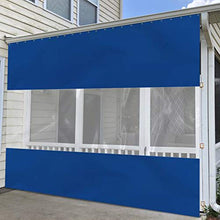 Tenda in vinile per esterni con pannello di telone trasparente, 510 g, resistente alle intemperie, per patio, esterni, con occhielli antiruggine, per pergola, portico, gazebo (30 x 20 cm, grigio)