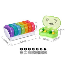 DLMSDG Portapillole 7 Giorni, Organizer Pillole Settimanale, Dispenser per Pillole Portatile, sigillato, Impermeabile, è Piccolo e Perfettamente Adatto per i Viaggi, 2 pz