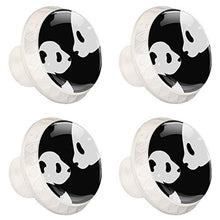 Maniglie per cassetti Manopole per cassetti Manopole rotonde Confezione da 4 per armadietto, cassetti, cassettiere, cassettiere ecc - panda