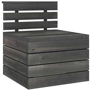 vidaXL Set Divani da Giardino su Pallet 12 pz Legno Pino Grigio Scuro