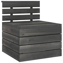 FAMIROSA Set Divani da Giardino su Pallet 6 pz Legno Pino Grigio Scuro-3753