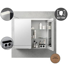 Facchellmann - Set di mobili da bagno B.Perfect, 4 pezzi, con mobiletto sottolavello, lavabo in ceramica, 80 cm e armadietto a LED