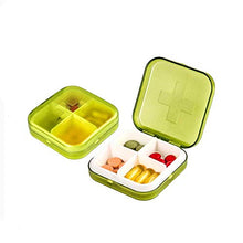 BGSFF Il Contenitore per la Gestione dei farmaci da Lavoro può Essere utilizzato in Portafogli e Tasche Organizer per Pillole Pop-up 4 Grid Orange & Times; 2