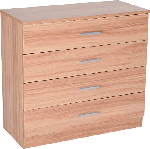DecHome HOMCOM - Cassettiera 4 Cassetti in Legno 72x33.5x67 cm