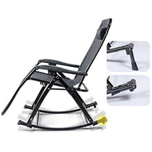 AI LI WEI SHUAIIJUAN Sedia per Il Tempo Libero Domestico Outdoor Rocking Chairs Pieghevole Sdraio da Giardino Lettino Tempo Libero - Patio Sdraio reclinabile con l'ammortizzatore Max.250kg