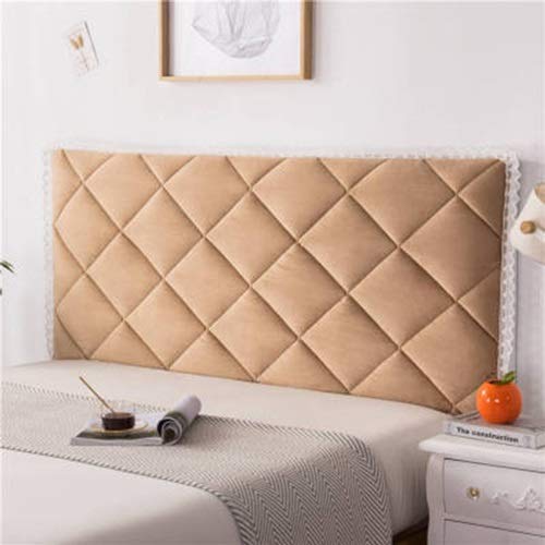 WEDSFC Testata Letto Matrimoniale,Matrimoniale/Singolo Copertura testiera Letto Elasticizzato in Velluto Protettiva Copritestiera Antipolvere Fodera per testiera del Letto,C,160cm