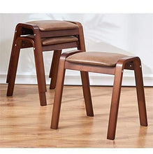 YANG Jiangang-ottomani Mobili for la casa Solid Leisure Legno Sgabello Imbottito Piede Sgabello poggiapiedi Retro Banco con Brown Cuscino del Sedile for Soggiorno Max.200kg