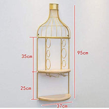 Cremagliera Del Vino Del Metallo Portabottiglie Per Vino Dal Design - Il Portabottiglie A Parete In Legno Massello Può Contenere Champagne Con Vino Rosso