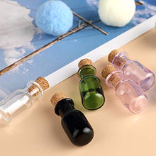 JIUYUE Mini bottiglie di vetro di colore carino bottiglie con sughero piccole bottiglie regalo minuscole fiale mix 7 colori