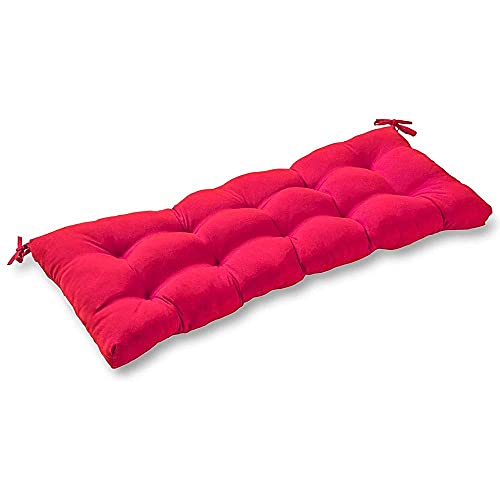 ASY Cuscino per Panca da Esterno, 130 X 50 Cm Cuscino per Panca Altalena per Sedie Cuscini per Divani Cuscino per Dondolo Morbido Cuscino per Panca Rettangolare Seduta (Color : Red, Size : 1 PCS)