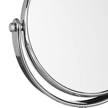 Relaxdays 10021949 Specchio da Trucco Ingranditore Make Up Specchiera da Tavolo, Tondo, Doppio HLP: 28x18x10 cm Argento