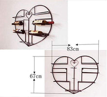 PZW Semplice e Creativo Ferro Americano a Forma Di Cuore Appeso a Parete Cremagliera Portabottiglie Personalità Creativo Appeso Cremagliera Portabottiglie