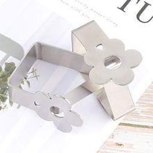 DOITOOL 4Pcs in Acciaio Inox Tovaglia Clip di Stile del Fiore del Pannello Esterno Tavolo Regolabile Morsetti Tavolo della Copertura del Panno Morsetti Supporto per La Casa di Nozze