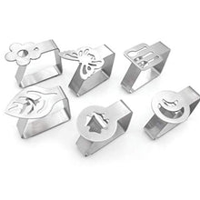 DOITOOL 4Pcs Tovaglia Clip Decorativo in Acciaio Inox Addensare Foglia Farfalla A Forma di Fiore Tovaglia del Morsetto del Supporto della Copertura di Tabella Morsetti per La Primavera