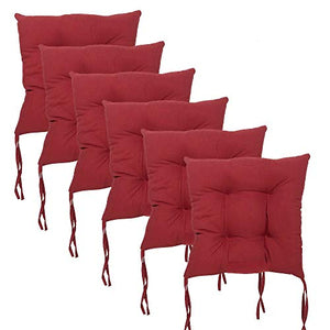 ARCOIRIS Set di 6 cuscini per seduta e sedia, 40 x 40 x 5 cm, imbottitura in fibra, comodi, resistenti, per cucina, soggiorno, giardino, terrazza, veranda, colore: grigio