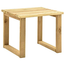Festnight Lettino Prendisole con Tavolino, Lettino Prendisole in Legno, Lettino da Giardino, Lettino da Esterno, in Legno di Pino Impregnato