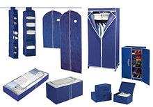 WENKO Armadio Air con ripiano - TNT traspirante, Polipropilene, 75 x 160 x 50 cm, Blu