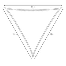 ECD Germany Tenda a Vela Ombra Parasole Ombreggiante Triangolare - 3,6x3,6x3,6m - Marrone - 100% HDPE - Protezione UV - Corde Fissaggio - Telo da Sole Resistente alle Intemperie Traspirante Giardino