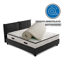 Topper materasso, sopramaterasso in memory foam, DISPOSITIVO MEDICO DETRAIBILE Alto 5 cm con tessuto anallergico antimicrobico sfoderabile, filo in ARGENTO - STAR FOAM PLUS matrimoniale 170x190