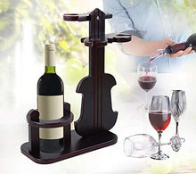 LXH-SH Cremagliera del Vino Nana Vino Rack di Legno Decorazione Holder Creativa della Tazza del Vino Europeo Porta Bicchiere in Vetro Violino Wine Rack scaffali Vino contatore
