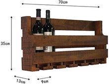 Scaffale Legno Porta Vino Portabottiglie Per Vino Pratico Scaffale Per Bottiglie Di Vino- Portabottiglie Da Parete, Porta-Calice Creativo Per La Casa, Per La Cucina E La Decorazione Del Bar