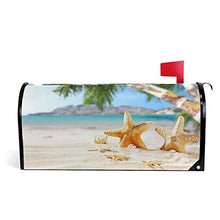 Summer Ocean Beach Mailbox Copre Magnetica Sea Seashells Stella Marina Palma Grande Postale Casella Involucri Giardino Cortile Decorazione Casa Oversize Dimensioni 64,8 x 53,3 cm