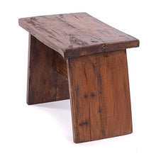 Design Delights - Sgabello Schemel 40 rustico, in mogano massiccio, 40 x 31 x 25 cm (larghezza x altezza x profondità), poggiapiedi, sgabello decorativo in legno