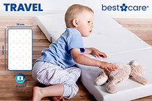 BestCare materasso da viaggio 140x70 x8cm campeggio schiuma lettino pieghevole non richiede lenzuola rivestimento in aloe vera traspirante con canali di ventilazione