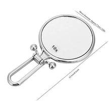 VIFER Specchio per Il Trucco Specchio per Il Trucco Fronte/Retro, Specchio per Trucco Portatile Pieghevole Ingrandimento 10 Volte, Famiglia, Specchio per Trucco Portatile(Argento)