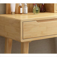 DD&QG Tavolo da Trucco con 2 Cassetti Scorrevoli,Toeletta con Specchio di Attenuazione Touch Screen,Moderno Camera da Letto Tavolo Cosmetici Specchio E Set di Sgabello-Noce 80x40x126cm(31x16x50inch)