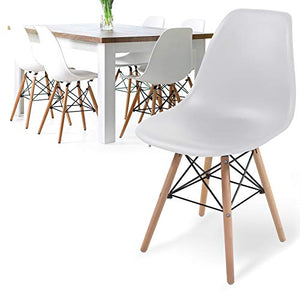 MIADOMODO® Sedie Nordiche - Gambe in Legno di Faggio, Schienale Ergonomico, Stile Moderno, Set e Colore a Scelta - Sedie Cucina, Scandinave, Tulip, Sedia Nordica, per Sala da Pranzo